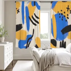 Custom Window Curtain 52"x63" (2-Piece) thumbnail 1