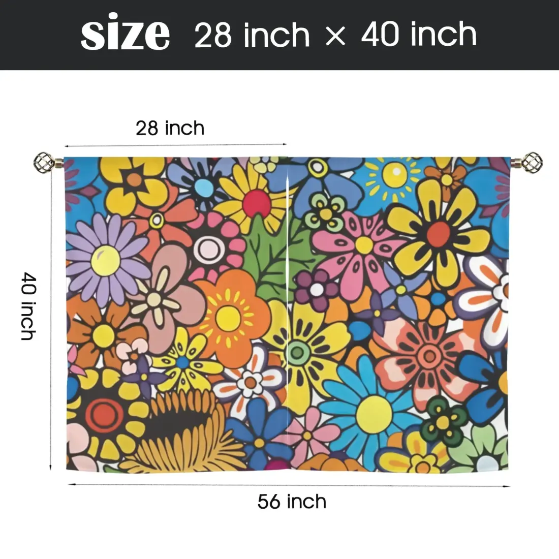 Custom Window Curtain 28"x40" (2-Piece) — photo 2