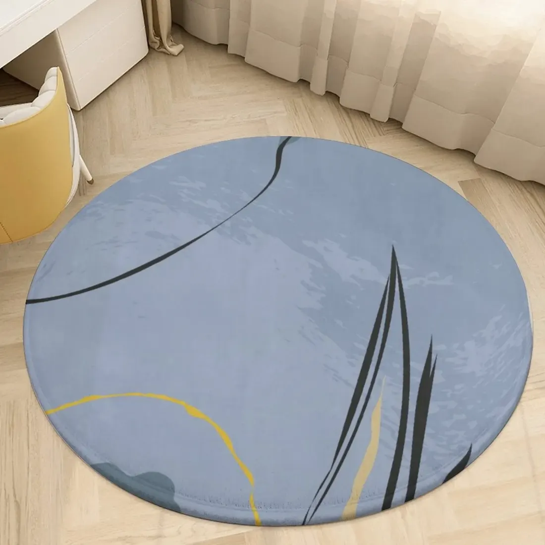 Coral Velvet Round Floor Mat (80*80cm)