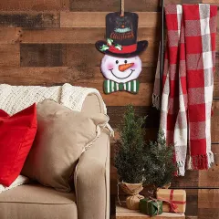 Christmas Snowman Wood Hanger thumbnail 1