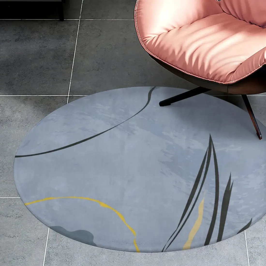 Coral Velvet Round Floor Mat (80*80cm) — photo 2