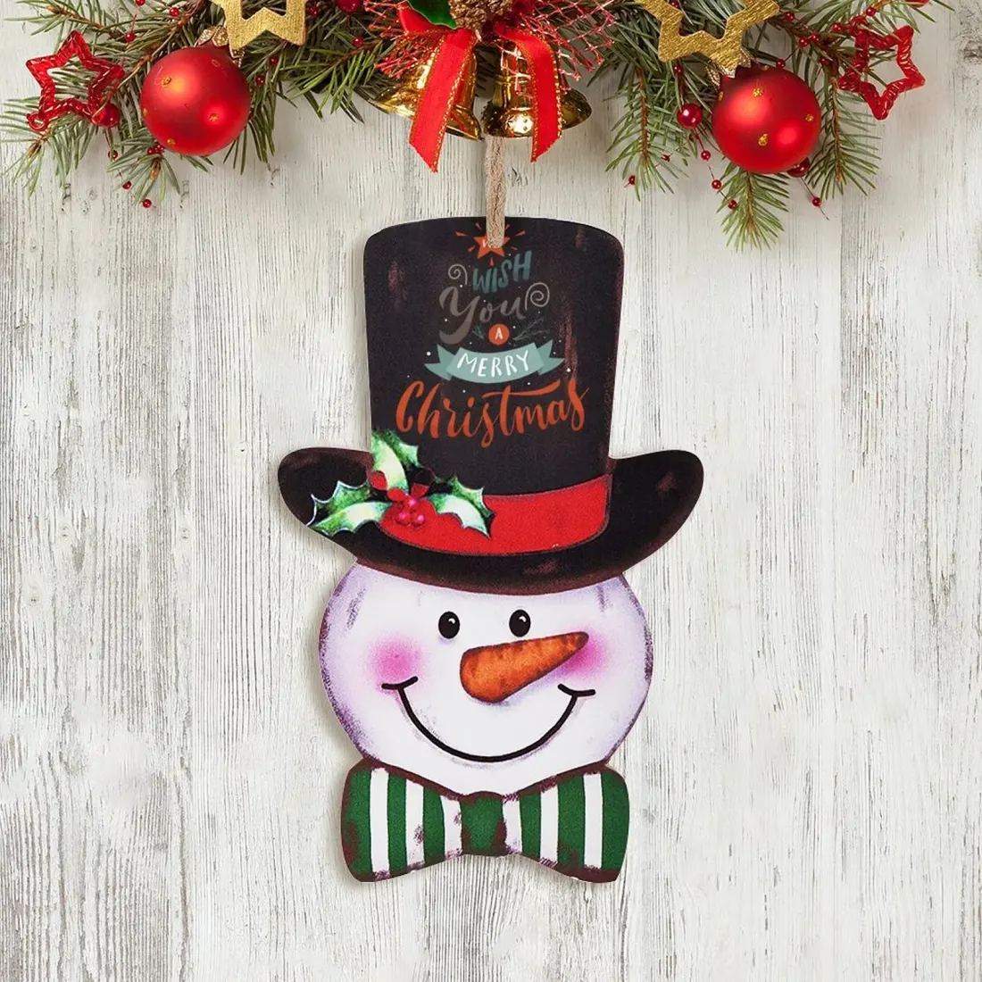 Christmas Snowman Wood Hanger — photo 2