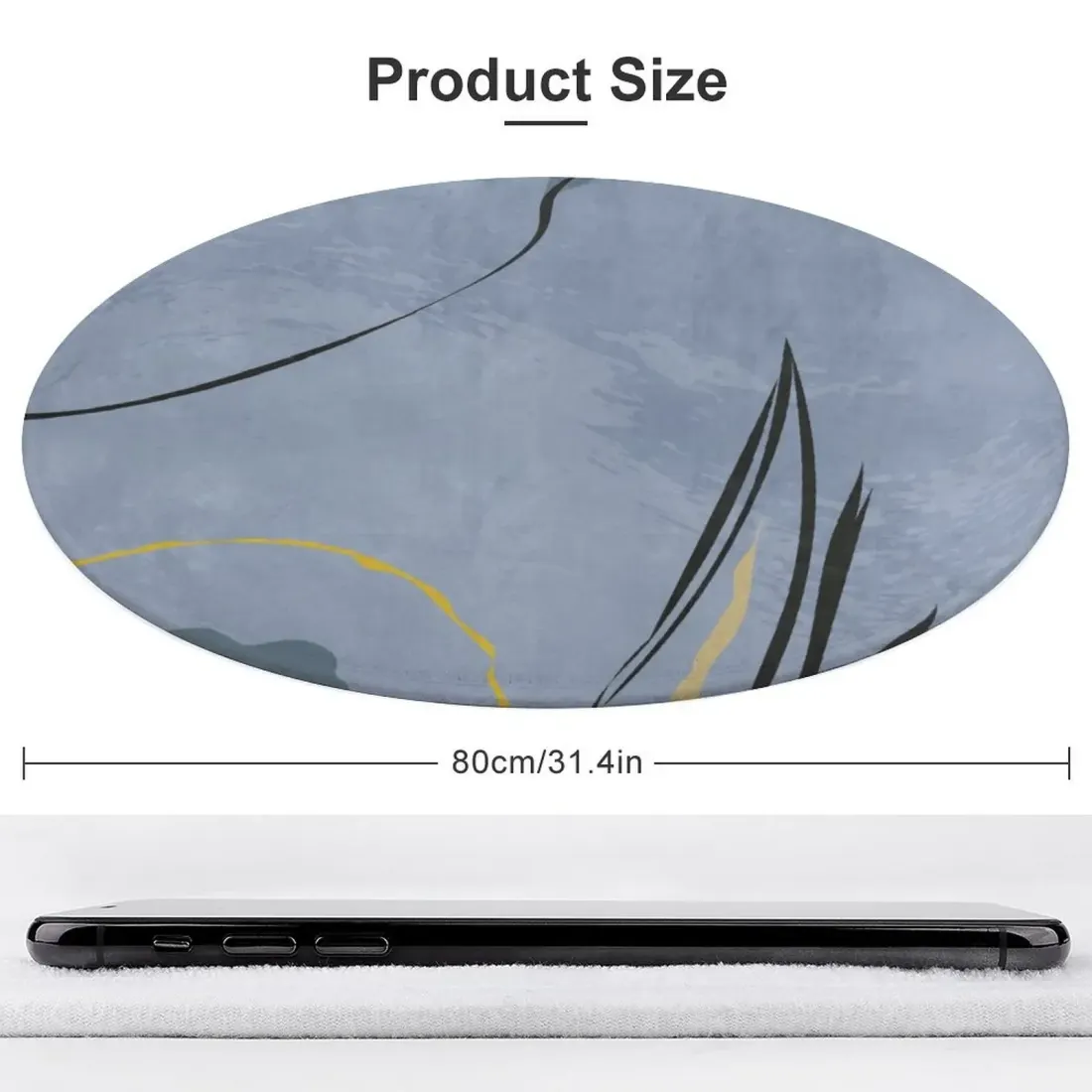 Coral Velvet Round Floor Mat (80*80cm) — photo 4