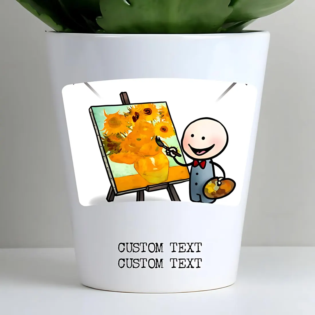 Personalized Photo Plant Pot, Custom Picture Planter with Your Text — photo 2
