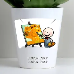 Personalized Photo Plant Pot, Custom Picture Planter with Your Text thumbnail 2