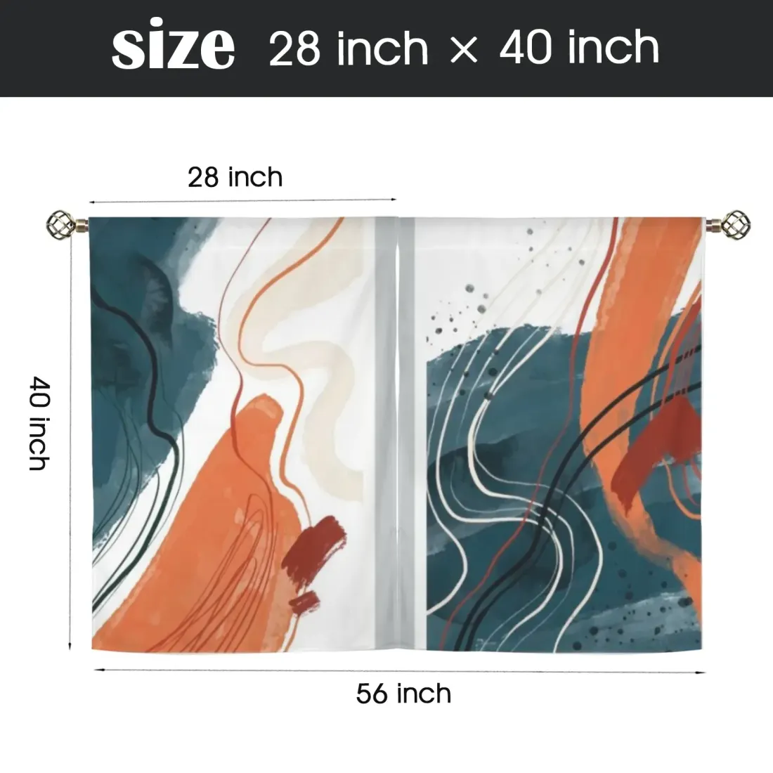 Window Curtain 28"x40" (2-Piece) — photo 3
