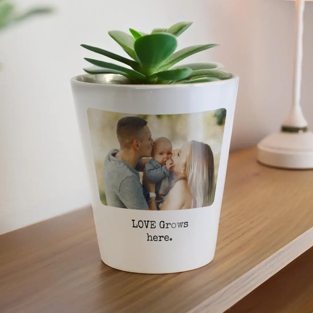 Personalized Photo Plant Pot, Custom Picture Planter with Your Text — photo 3