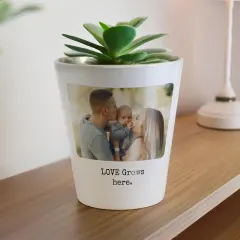Personalized Photo Plant Pot, Custom Picture Planter with Your Text thumbnail 3