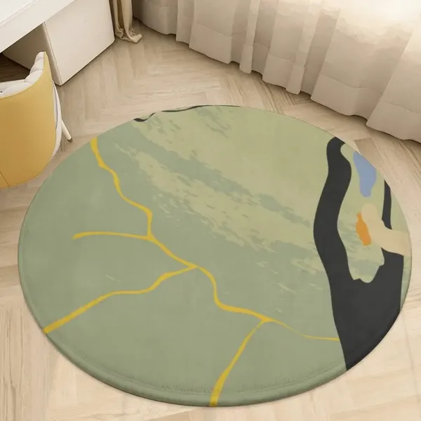 Coral Velvet Round Floor Mat (90*90cm)