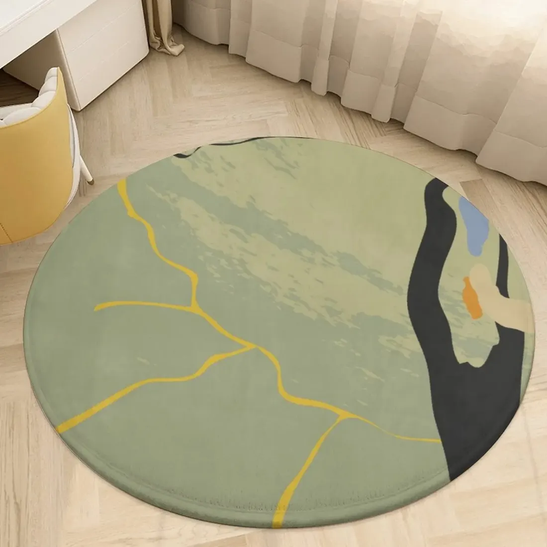 Coral Velvet Round Floor Mat (90*90cm)