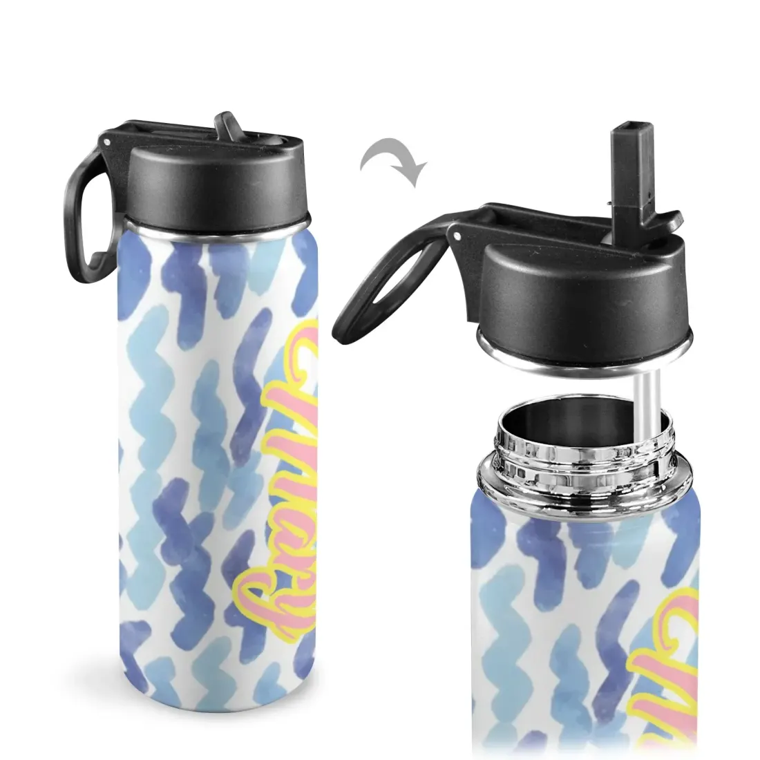 Insulated Water Bottle with Straw Lid (18oz) — photo 5