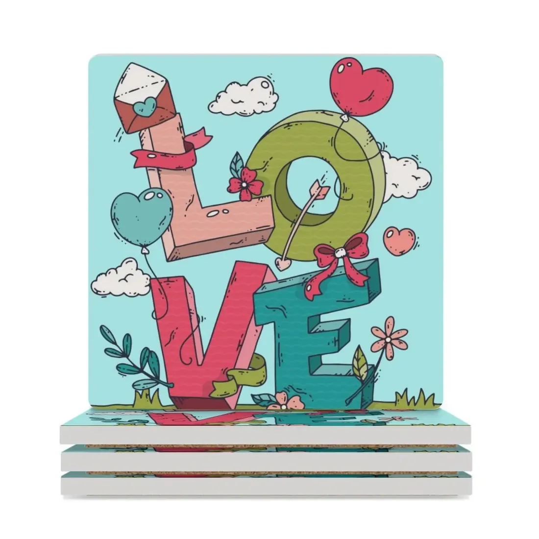 Ceramic Coasters (Square) — photo 3