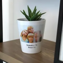 Personalized Photo Plant Pot, Custom Picture Planter with Your Text thumbnail 6