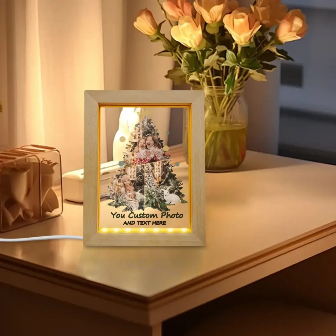 Custom Acrylic Plaque Picture Frame With Light — photo 2