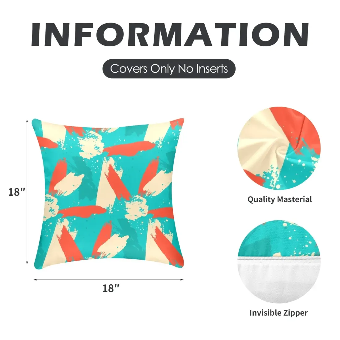 Peach Skin Pillowcase 18"x18" (One Side Printing)(2 Pack) — photo 3