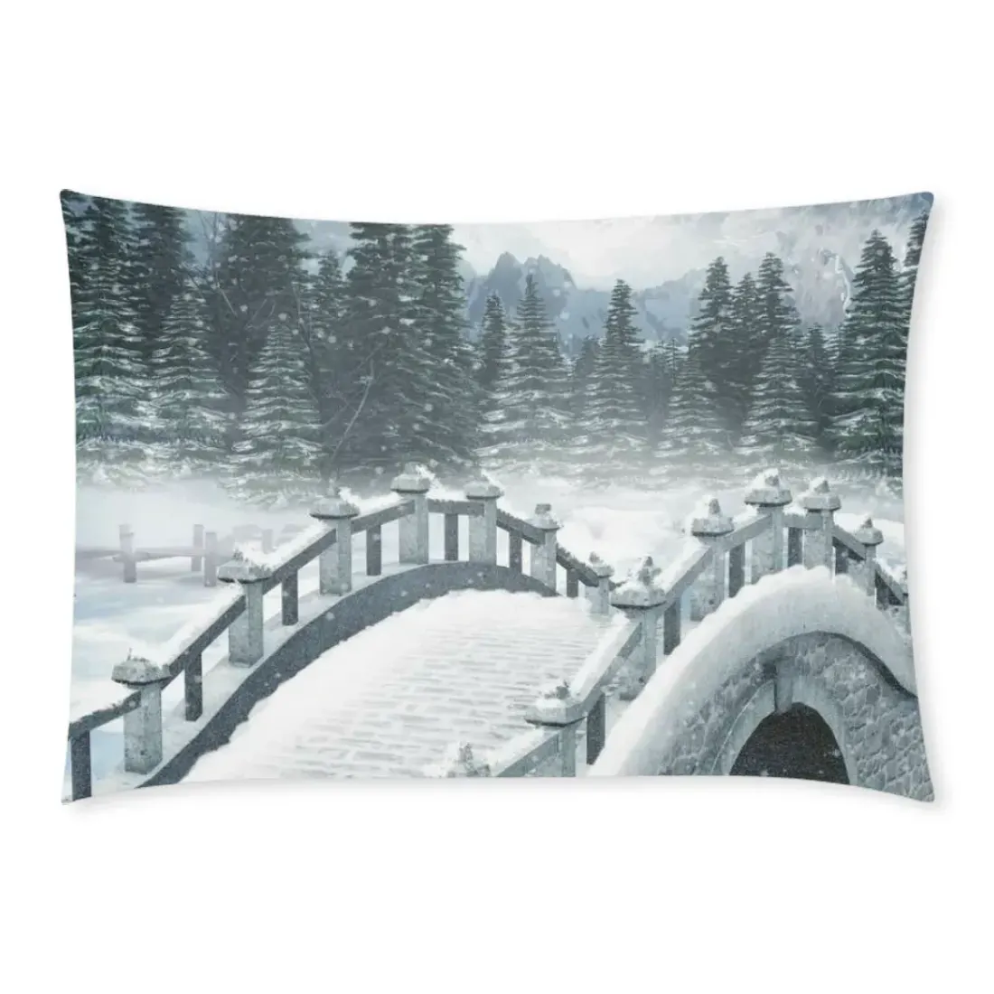Rectangle Pillow Case 20"x30"(One Side)(No Zipper)