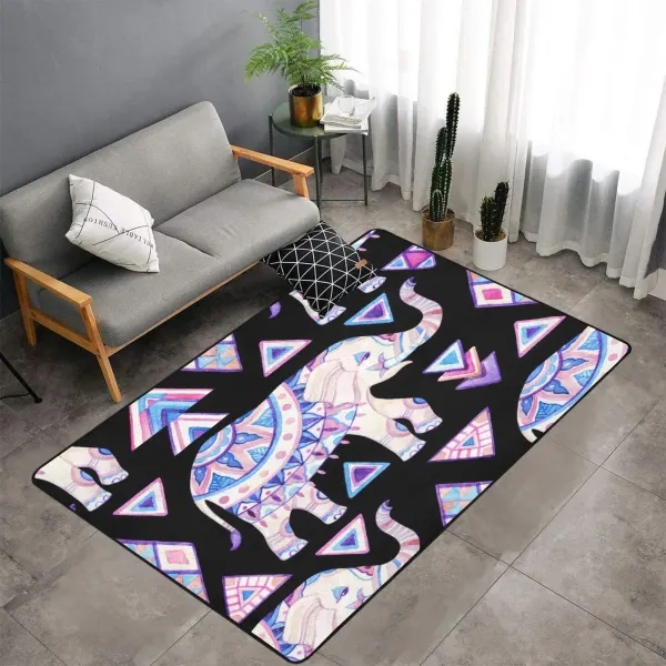Area Rug with Black Binding 7'x5'