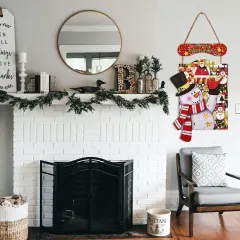 Custom Christmas Snowman Wood Sign thumbnail 1