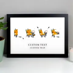 Personalised Photo Upload Frame, Custom White Poster Love Gift, Couple Name Keepsake thumbnail 2