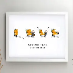 Personalised Photo Upload Frame, Custom White Poster Love Gift, Couple Name Keepsake thumbnail 5