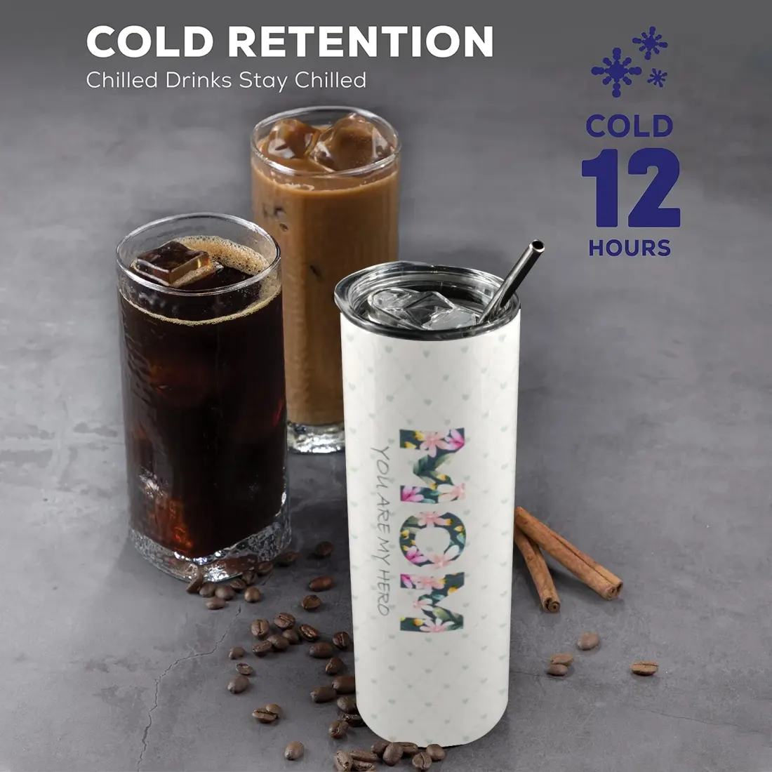 20oz Tall Skinny Tumbler with Lid and Straw — photo 3