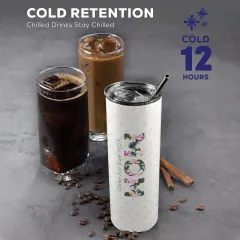 20oz Tall Skinny Tumbler with Lid and Straw thumbnail 3