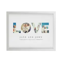 Personalised Photo Upload Frame, Custom White Poster Love Gift, Couple Name Keepsake thumbnail 6