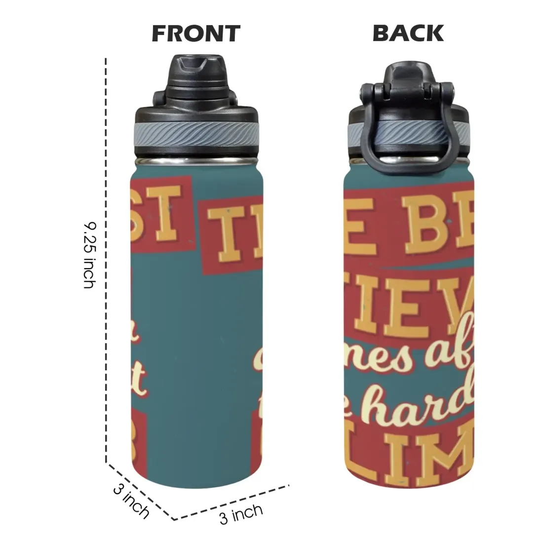 Insulated Water Bottle with Dual-use Lid (18oz) — photo 3