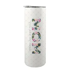 20oz Tall Skinny Tumbler with Lid and Straw thumbnail 6