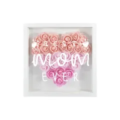 Heart-Shaped Flower Shadow Box 10"-Pink thumbnail 5