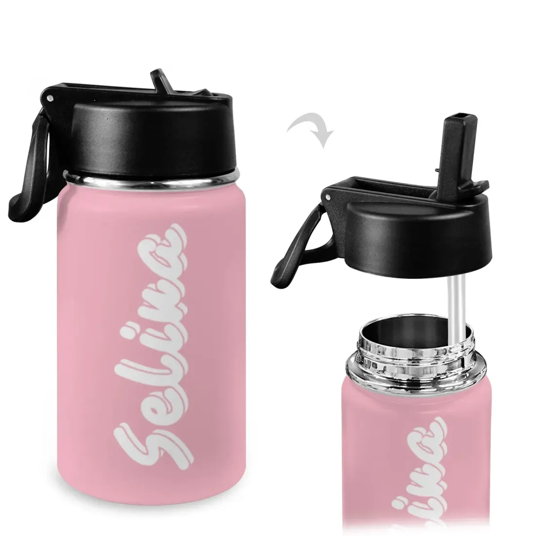 Kids Water Bottle with Straw Lid (12 oz) — photo 2