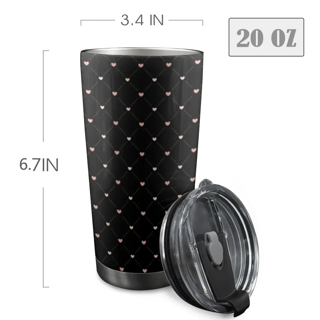 Custom Tumbler with Black Lid (20oz ） — photo 5