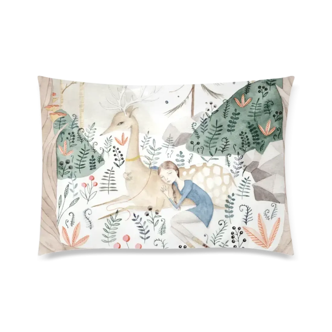 Rectangle Pillow Case 20"x30"(One Side)