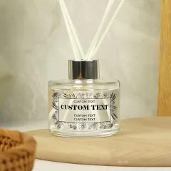Personalised Reed Diffuser, Black Foliage Wedding or New Home Gift thumbnail 2