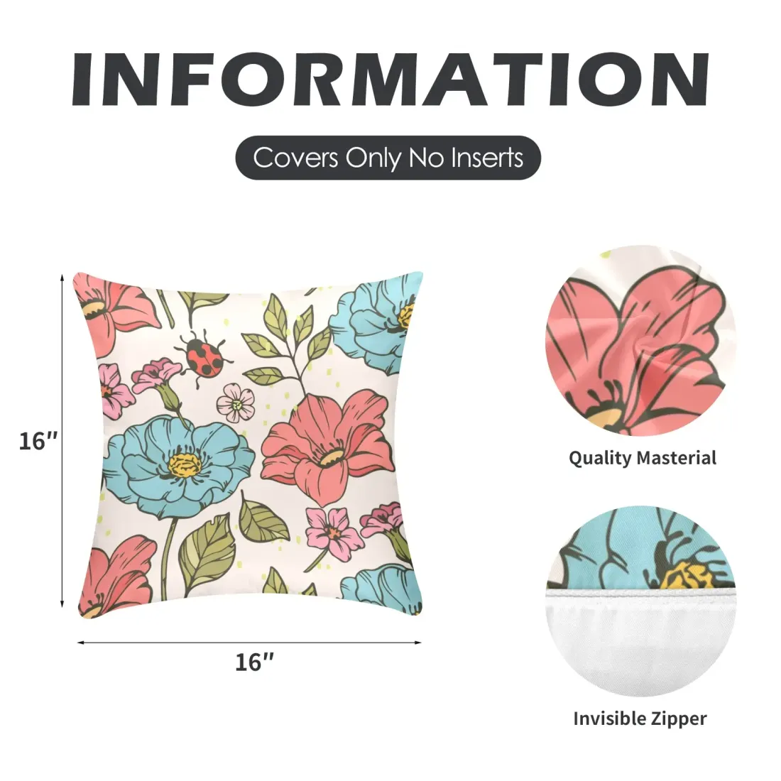 Peach Skin Pillowcase 16"x16"(One Side Printing)(2 Pack) — photo 4