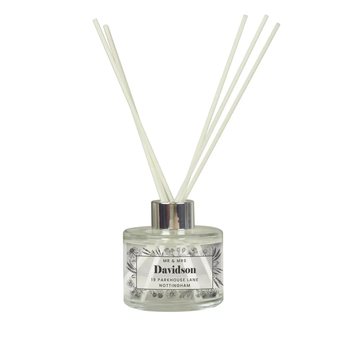 Personalised Reed Diffuser, Black Foliage Wedding or New Home Gift — photo 5
