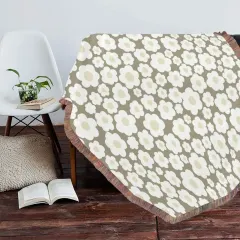 Ultra-Soft Mixed Green Fringe Blanket 50"x60" thumbnail 3