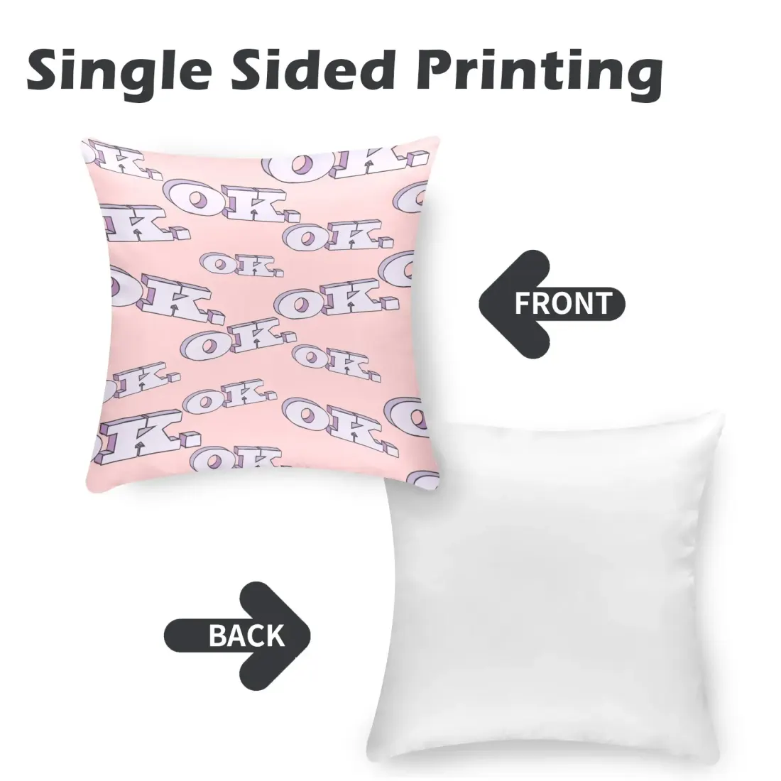 Peach Skin Pillowcase 20"x20" (One Side Printing)(2 Pack) — photo 4