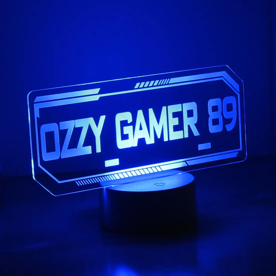 Personalised Gamer Tag LED Night Light, Colour Changing Gaming Lamp — photo 4
