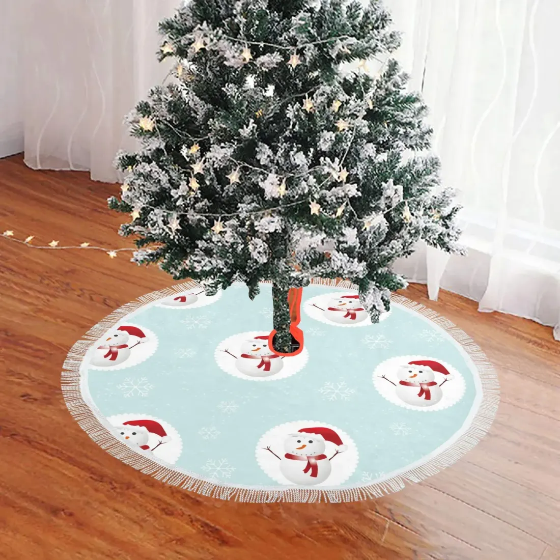 Thick Fringe Christmas Tree Skirt 30"x30" — photo 2