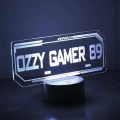Personalised Gamer Tag LED Night Light, Colour Changing Gaming Lamp thumbnail 5
