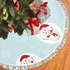 Thick Fringe Christmas Tree Skirt 30"x30" thumbnail 3
