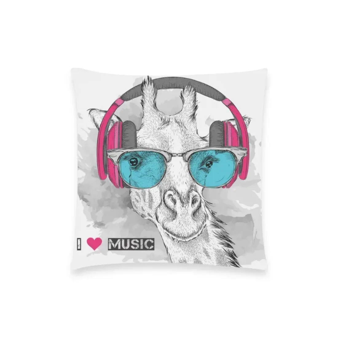 Throw Pillow Cover 18"x 18"(One Side)(No Zipper)