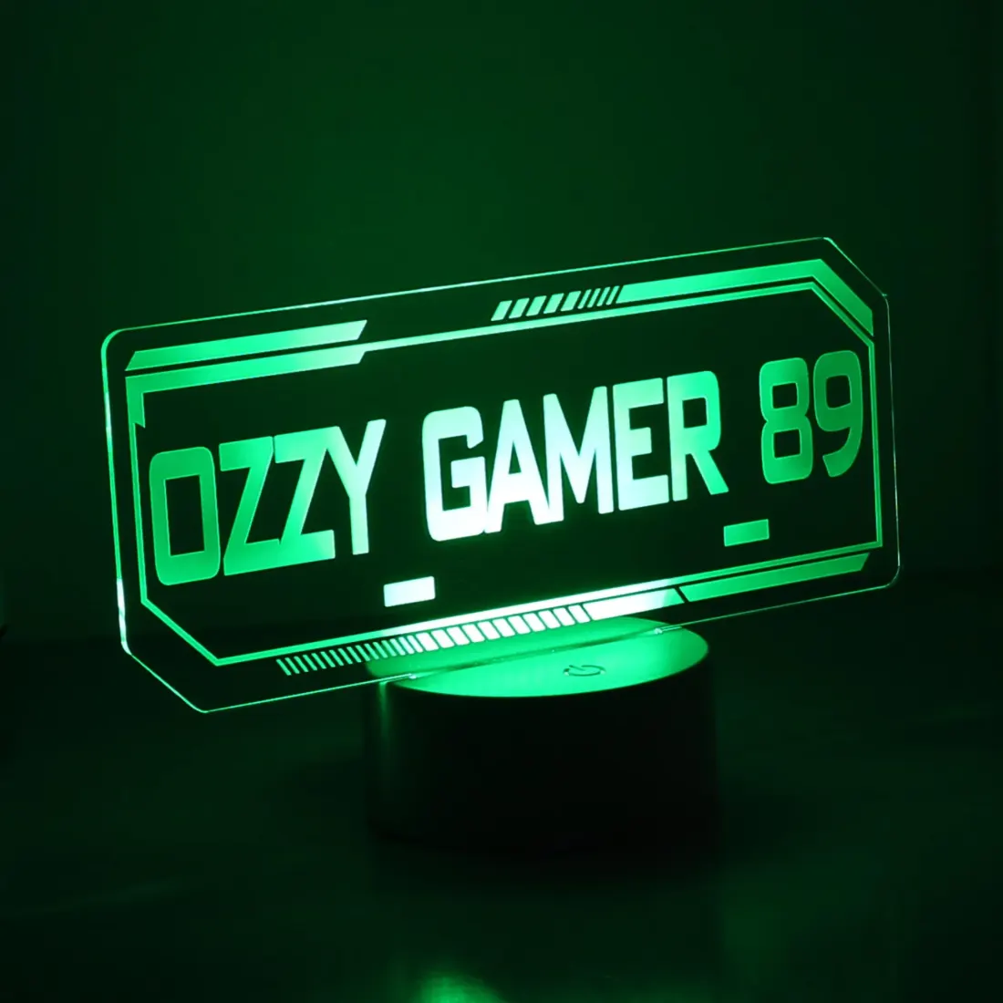 Personalised Gamer Tag LED Night Light, Colour Changing Gaming Lamp — photo 6
