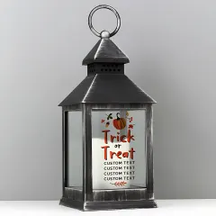 Personalised Halloween Lantern, Custom House Decoration, Engraved Text LED Candle thumbnail 2