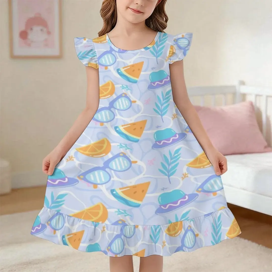 Girls' Ruffle Hem Nightgown