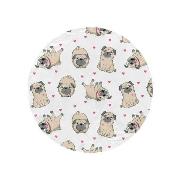 Circular Micro Fleece Blanket 47"