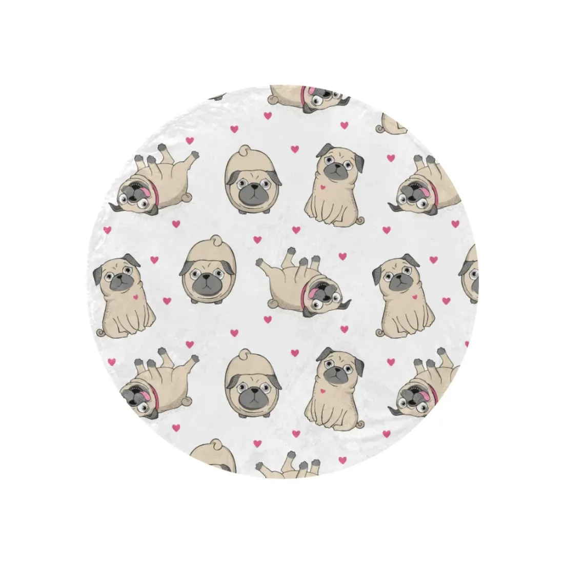 Circular Micro Fleece Blanket 47"