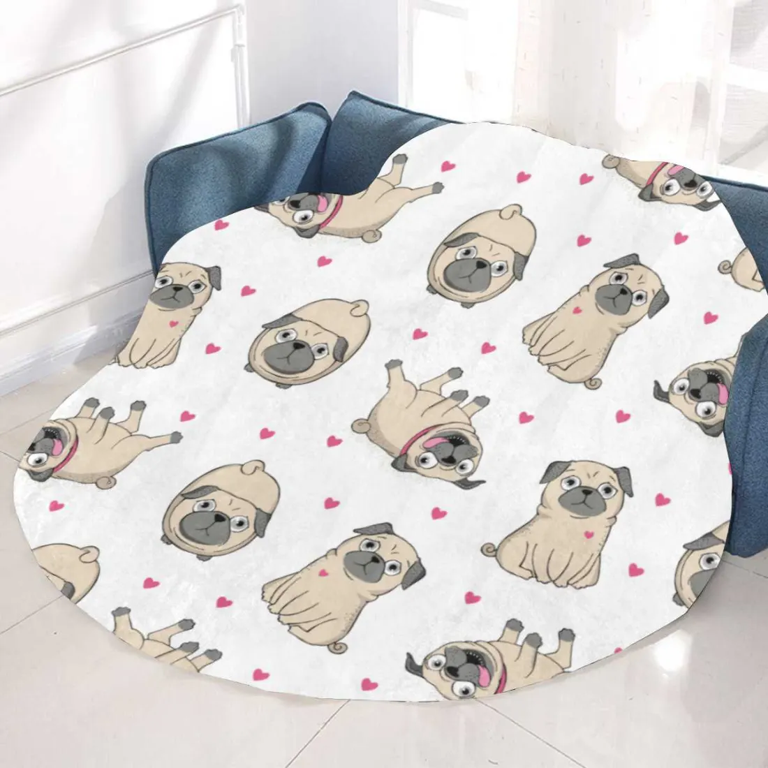 Circular Micro Fleece Blanket 47" — photo 2