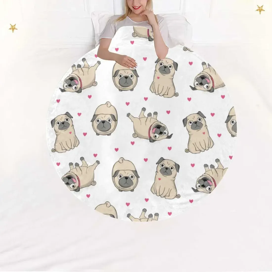 Circular Micro Fleece Blanket 47" — photo 3